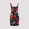 Dolce & Gabbana Multicolor Flower Cotton Midi Dress