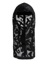 Dolce & Gabbana Black Logo Mesh Cotton Ski Mask Balaclava Hat
