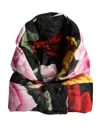Dolce & Gabbana Black Floral Print Whole Head Wrap Hat In Multi