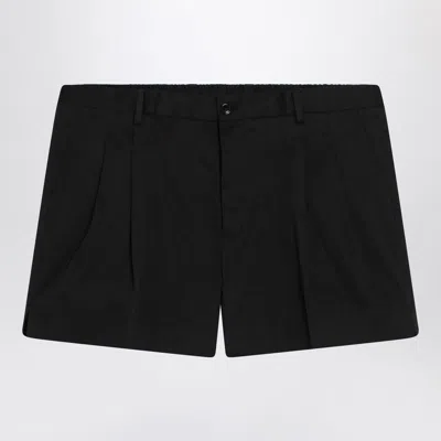 Dolce & Gabbana Black Gabardine Bermuda Shorts