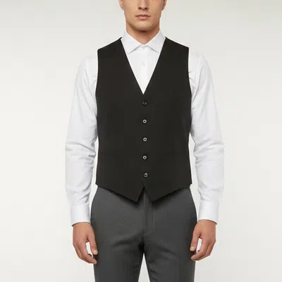 Pre-owned Dolce & Gabbana Black Gabardine Sleeveless Vest M