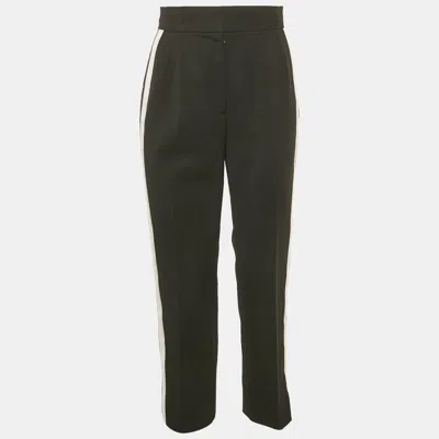 Pre-owned Dolce & Gabbana Black Gabardine Tapered Trousers S