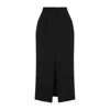 Dolce & Gabbana High-rise Double Wool Stretch Slit Midi Skirt