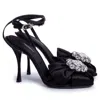 Dolce & Gabbana Black Goatskin Sandal In Black