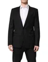 Dolce & Gabbana Dark Blue Taormina Cotton Blazer Suit Jacket