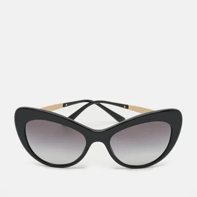 Pre-owned Dolce & Gabbana Black Gradient Dg 4307 B Crystal Cat Eye Sunglasses