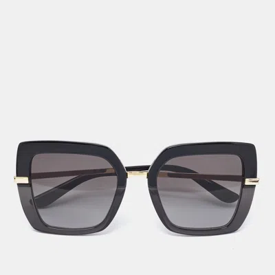 Pre-owned Dolce & Gabbana Black Gradient Dg 4373 Butterfly Sunglasses