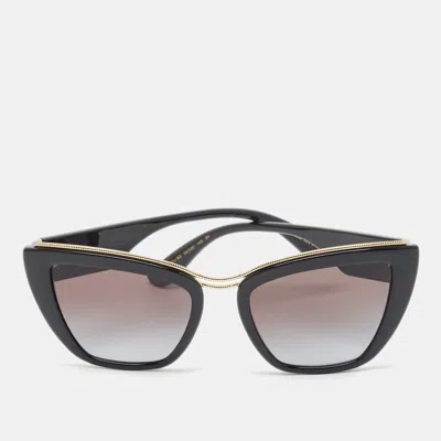 Pre-owned Dolce & Gabbana Black Gradient Dg 6144 Amore Cat Eye Sunglasses