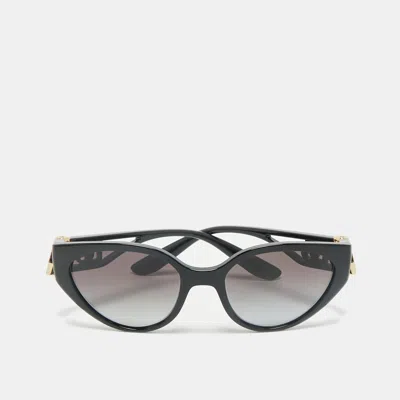 Pre-owned Dolce & Gabbana Black Gradient Dg6146 Logo Cat Eye Sunglasses