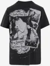 Dolce & Gabbana Graphic Print Cotton T-shirt With Ribbed Neck In Black