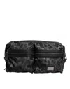 Dolce & Gabbana Black Gray Leopard Dg Logo Belt Waist Fanny Pack Men's Bag