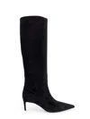 Dolce & Gabbana Black High Boots With Dg Logo In Suede Woman In Black