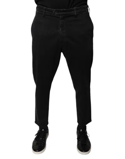 DOLCE & GABBANA DOLCE & GABBANA BLACK HOUSTON MEN CROPPED DENIM MEN'S JEANS