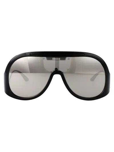 Dolce & Gabbana Black Injected Sunglasses In Gray