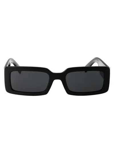 Dolce & Gabbana Black Injected Sunglasses In Animal Print