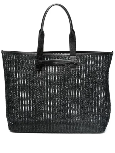 Dolce & Gabbana Black Interwoven Mesh Tote