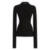 Dolce & Gabbana Black Double-breasted Wool Cloth Jacket In Black