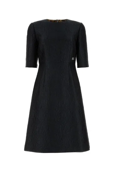 Dolce & Gabbana Black Jacquard Dress In Nero