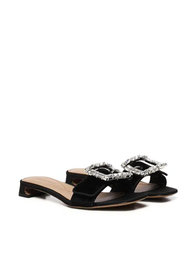 DOLCE & GABBANA DOLCE & GABBANA BLACK JEWEL BUCKLE SANDALS