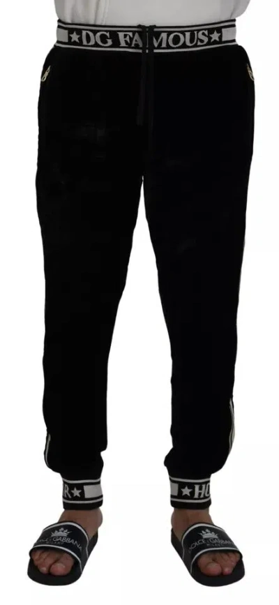 Pre-owned Dolce & Gabbana Black Jogger Jogging Trouser Cotton Men's Pants ()