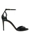 Dolce & Gabbana Black Keira Leather Heels Sandals Shoes In Black