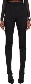Dolce & Gabbana Black Kim Kardashian Edition Creased Trousers In N0000 Nero
