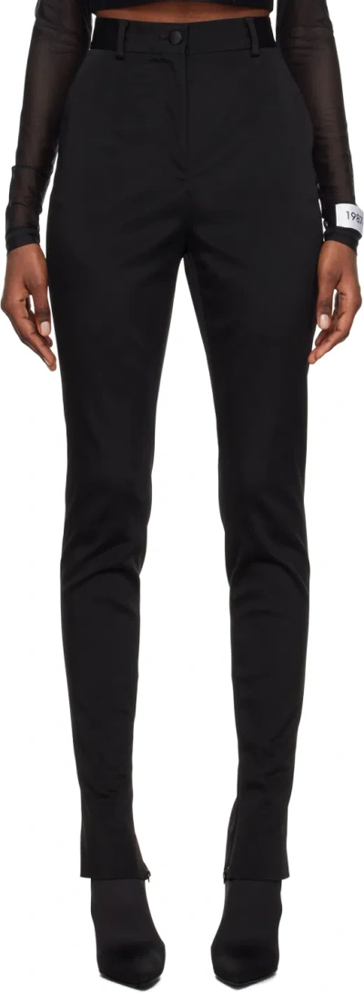 Dolce & Gabbana Black Kim Kardashian Edition Creased Trousers In N0000 Nero