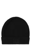 Dolce & Gabbana Black Knit Wool Hat In Black