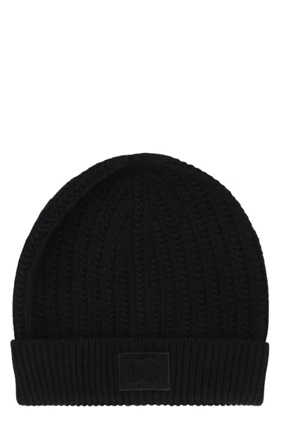 DOLCE & GABBANA DOLCE & GABBANA BLACK KNIT WOOL HAT