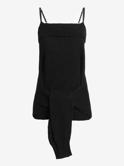 DOLCE & GABBANA BLACK KNITTED TOP