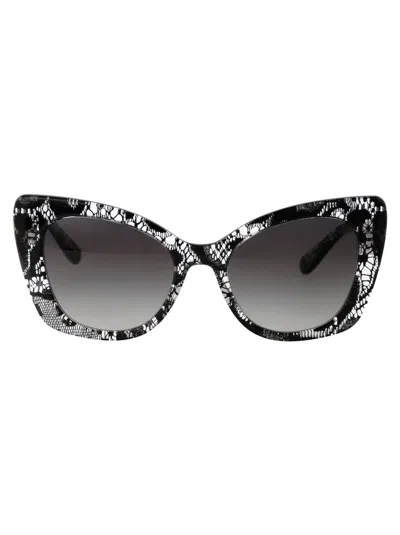 Dolce & Gabbana Black Lace Acetate Sunglasses