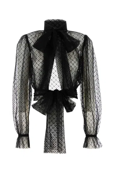 DOLCE & GABBANA BLACK LACE BLOUSE