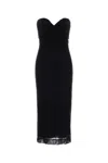 Dolce & Gabbana Strapless Lace Dress In Black