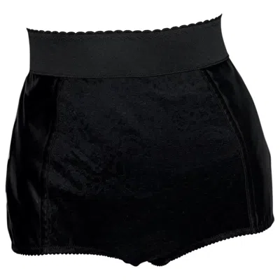 Pre-owned Dolce & Gabbana Black Lace High-waisted Shorts – It 42