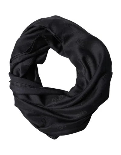 Dolce & Gabbana Black Lace Stole Silk Neckwrap Shawl Scarf