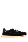 Dolce & Gabbana Dg Cushion Suede And Leather-trimmed Crocheted Sneakers