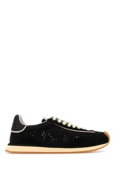 DOLCE & GABBANA BLACK LACE UP SNEAKERS