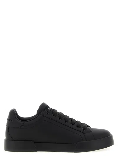 Dolce & Gabbana Black Lace Up Sneakers