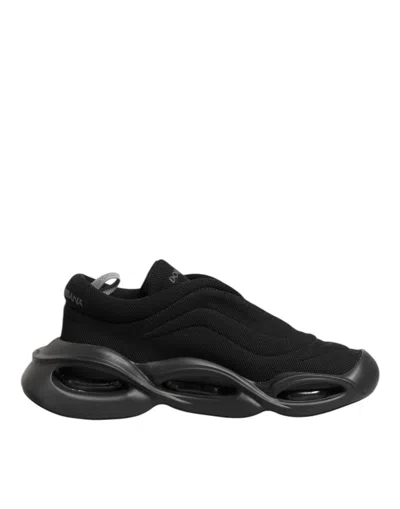 Dolce & Gabbana Black Lace Up Wave Low Top Men Sneaker Men's Shoes