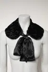 Dolce & Gabbana Black Lamb Fur Women Neck Warmer Winter Women's Scarf In Black