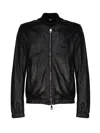Dolce & Gabbana Black Lambskin Jacket With Logo