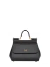 Dolce & Gabbana Black Large Sicily Handbag In Black
