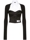 Dolce & Gabbana Layered-shirt Corset In Black