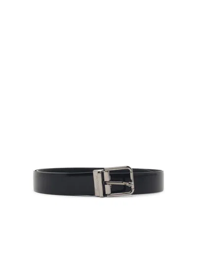 Dolce & Gabbana Black Lear Belt