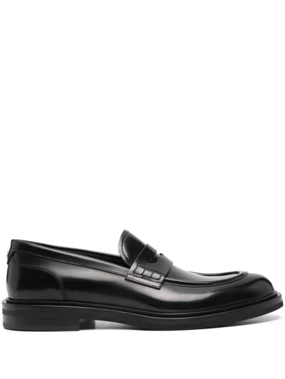 DOLCE & GABBANA DOLCE & GABBANA BLACK LEATHER ALTAVILLA LOAFERS