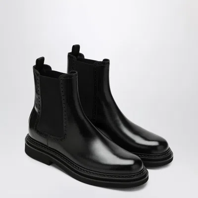 Dolce & Gabbana Black Leather Ankle Boot