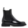 Dolce & Gabbana Black Leather Ankle Boot In Black