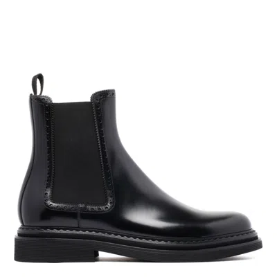 DOLCE & GABBANA DOLCE & GABBANA  BLACK LEATHER ANKLE BOOT