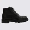 Dolce & Gabbana Lace-up Leather Boots Men In Black