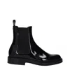 Dolce & Gabbana Black Leather Ankle Boot In Black